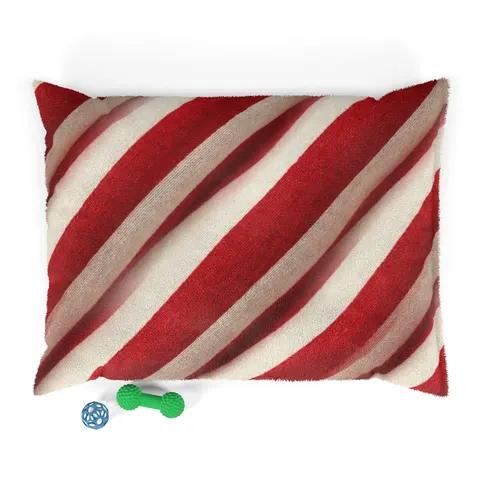 Holiday Candy Cane Twist Pet Bed — front view