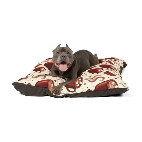 Holiday Hot Cocoa & Marshmallows Pet Bed — other view