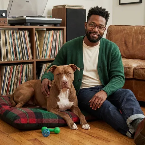 Holiday Fireplace Plaid Pet Bed