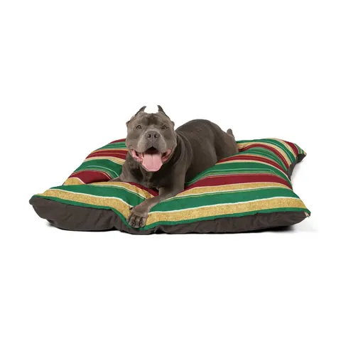Holiday Gift Wrap Stripes Pet Bed — other view