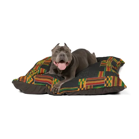 Holiday Kwanzaa Kente Border Pet Bed — other view