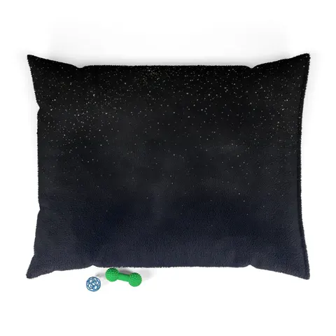 New Year Midnight Sparkle Gradient Pet Bed — front view