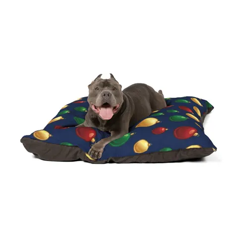 Holiday Glass Ornament Scatter Pet Bed — other view