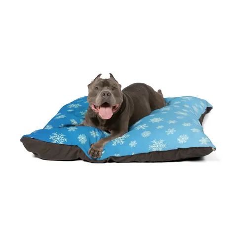 Holiday Snowflake All-Over Pet Bed — other view