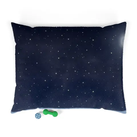Holiday Starry Winter Night Pet Bed — front view