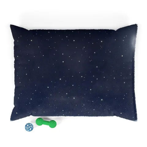 Holiday Starry Winter Night Pet Bed — front view