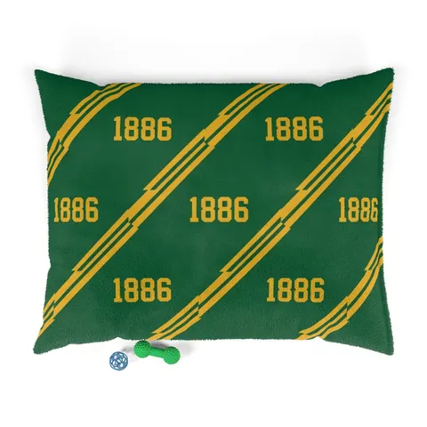 Kentucky State 1886 Green & Gold Pet Bed — front view