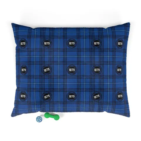 Livingstone 1879 Blue & Black Pet Bed — front view
