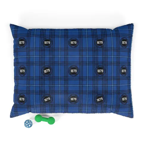 Livingstone 1879 Blue & Black Pet Bed — front view