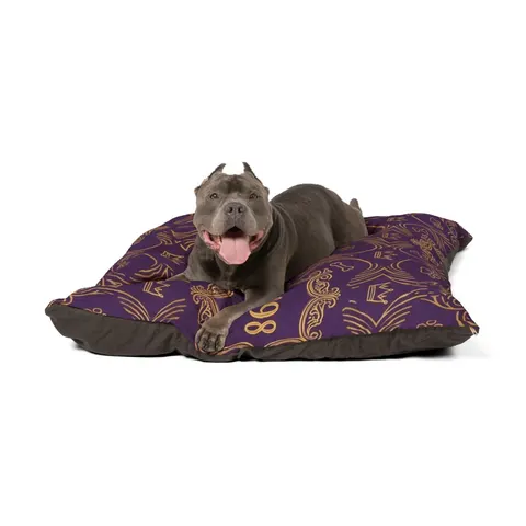 Miles 1898 Purple & Gold Pet Bed — other view