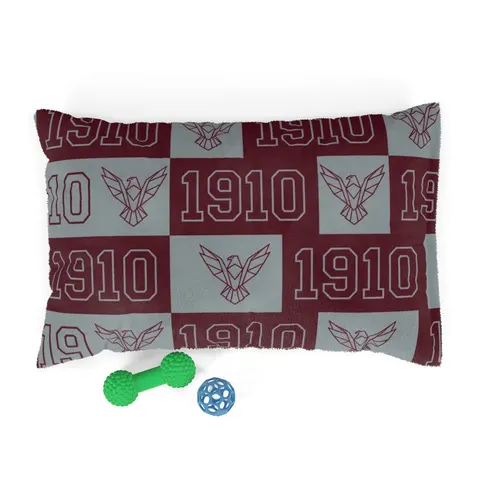 NC Central 1910 Maroon & Grey Pet Bed — front view