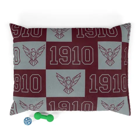 NC Central 1910 Maroon & Grey Pet Bed — front view