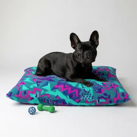 90s Memphis Pattern Pet Bed