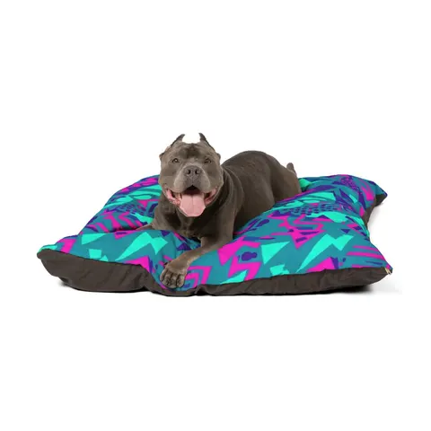 90s Memphis Pattern Pet Bed — other view