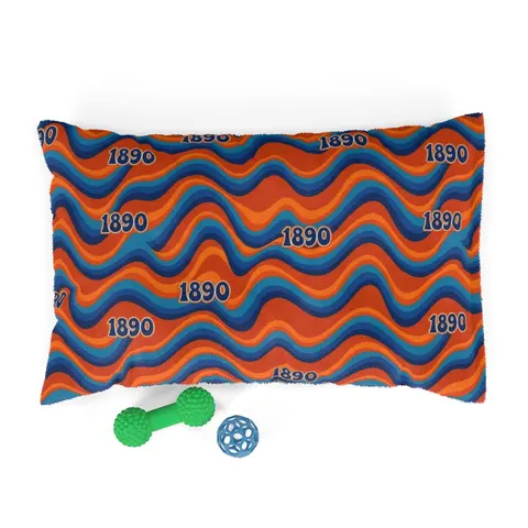 Savannah State 1890 Orange & Blue Pet Bed — front view