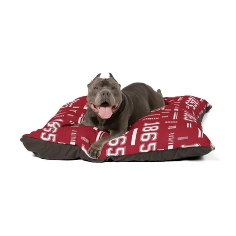 Shaw 1865 Crimson & White Pet Bed — other view