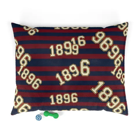 SC State 1896 Garnet & Blue Pet Bed — front view