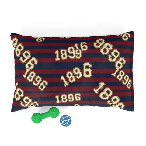 SC State 1896 Garnet & Blue Pet Bed — front view