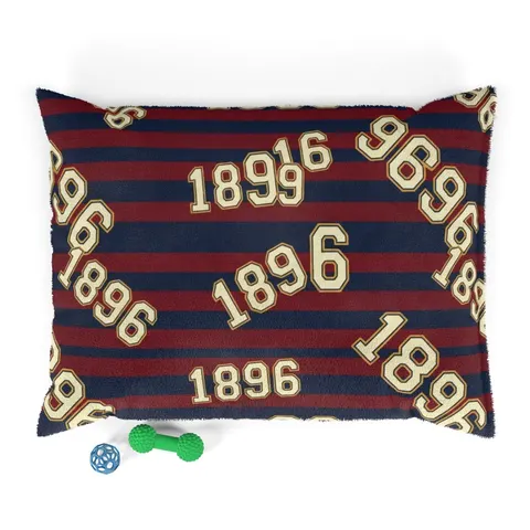 SC State 1896 Garnet & Blue Pet Bed — front view