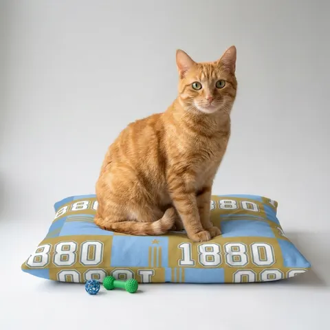 Southern 1880 Blue & Gold Block Pet Bed