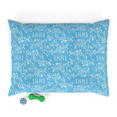 Spelman 1881 Sky Blue Elegance Pet Bed — front view