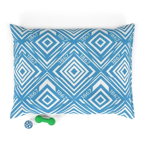 Saint Augustine's 1867 Blue & White Pet Bed — front view