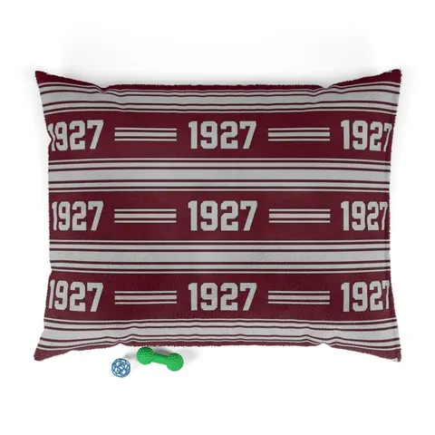 Texas Southern 1927 Maroon & Grey Pet Bed — front view