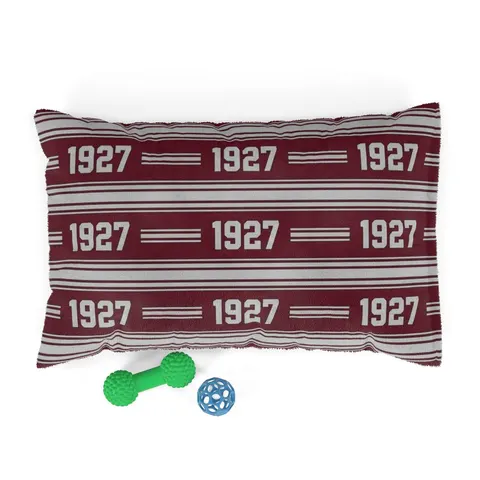 Texas Southern 1927 Maroon & Grey Pet Bed — front view