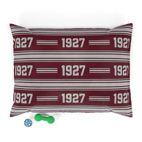 Texas Southern 1927 Maroon & Grey Pet Bed — front view