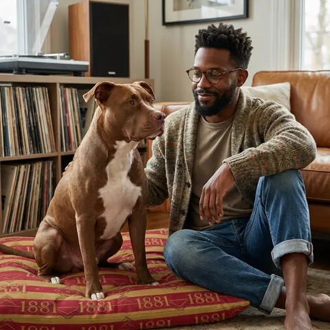 Tuskegee 1881 Crimson & Old Gold Pet Bed