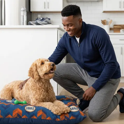 Virginia State 1882 Orange & Blue Pet Bed