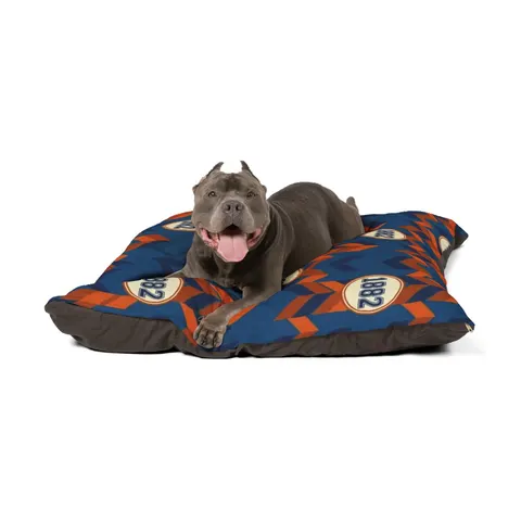 Virginia State 1882 Orange & Blue Pet Bed — other view