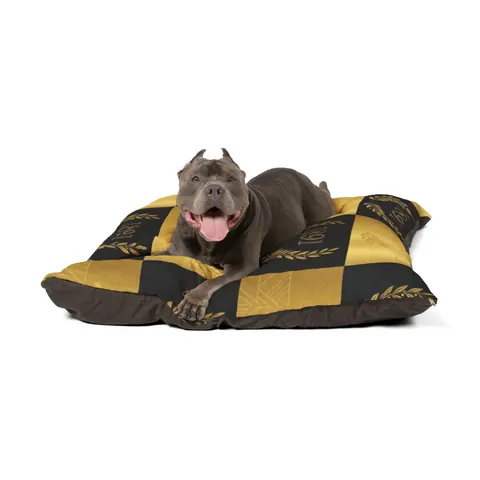 West Virginia State 1891 Black & Gold Pet Bed — other view