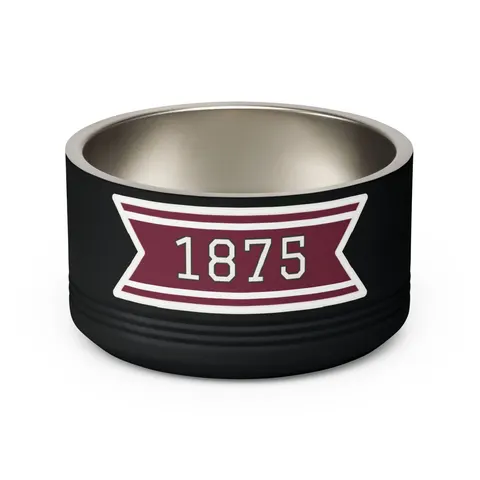 Alabama A&M 1875 Maroon & White Pet Bowl — back view