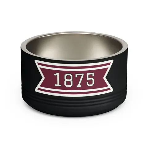 Alabama A&M 1875 Maroon & White Pet Bowl — front view