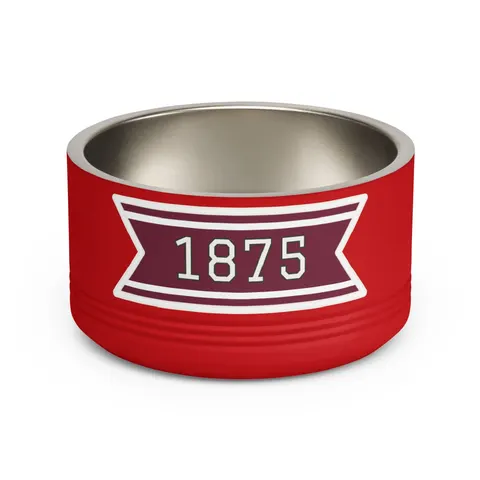 Alabama A&M 1875 Maroon & White Pet Bowl — front view