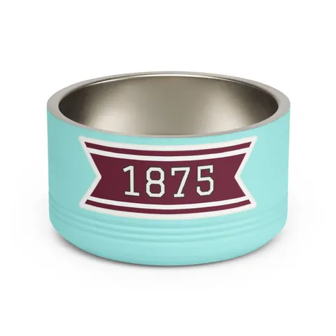 Alabama A&M 1875 Maroon & White Pet Bowl — front view