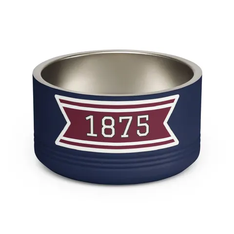 Alabama A&M 1875 Maroon & White Pet Bowl — front view