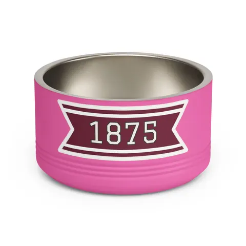Alabama A&M 1875 Maroon & White Pet Bowl — front view