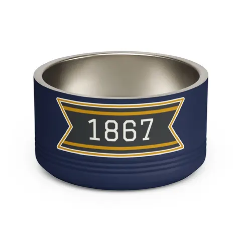 Alabama State 1867 Black & Gold Pet Bowl — front view