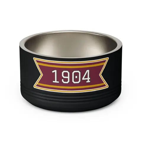 Bethune-Cookman 1904 Maroon & Gold Pet Bowl — back view