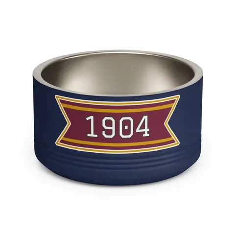Bethune-Cookman 1904 Maroon & Gold Pet Bowl — front view