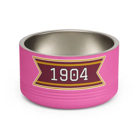 Bethune-Cookman 1904 Maroon & Gold Pet Bowl — front view