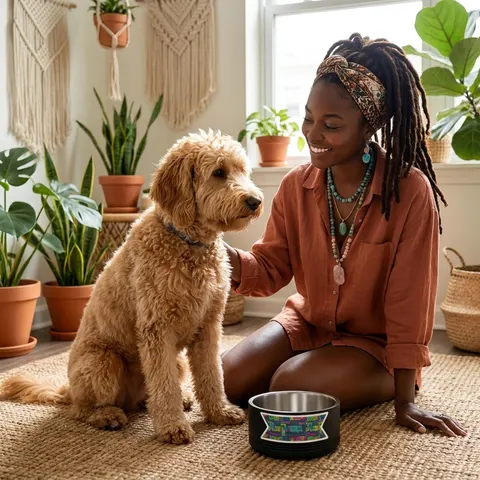 The Bronx Graffiti Train Panels Pet Bowl