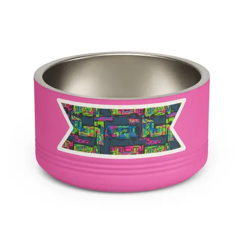 The Bronx Graffiti Train Panels Pet Bowl — front view