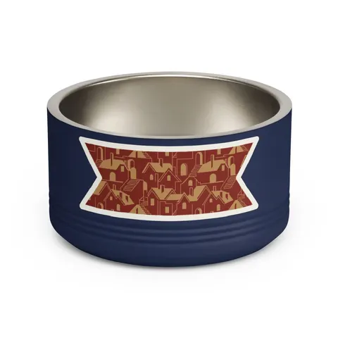 Brooklyn Bed-Stuy Blocks Pet Bowl — front view