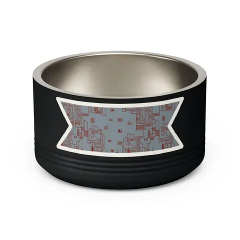 Chicago South Side Blocks Pet Bowl — back view