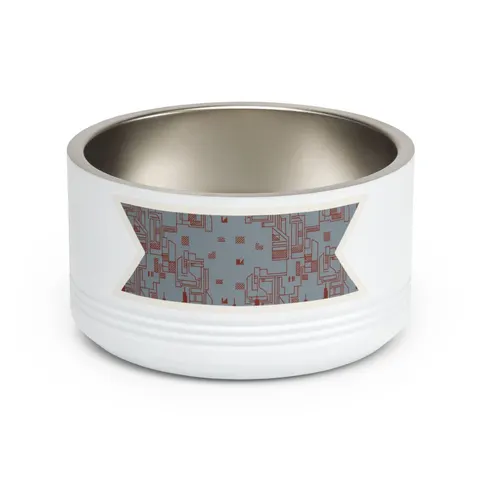 Chicago South Side Blocks Pet Bowl — front view