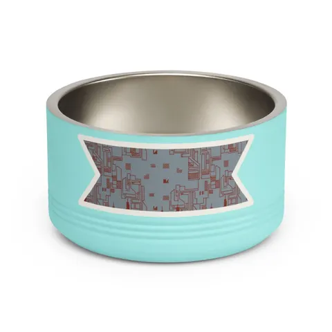 Chicago South Side Blocks Pet Bowl — front view
