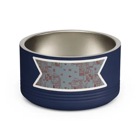 Chicago South Side Blocks Pet Bowl — front view